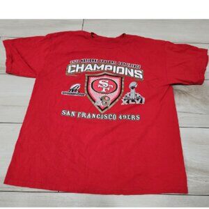 vtg San Francisco 49ers Red T-Shirt 2012 NFL NFC Champs Graphic Tee XL